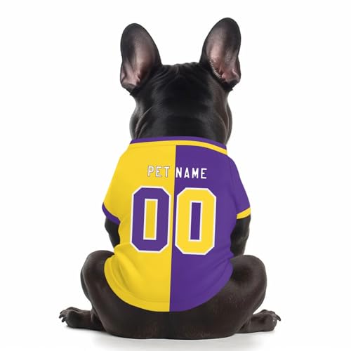 Hunde-Sweatshirt, personalisierbar, Trikot-Shirts für Haustiere, Fußballtrikot, leicht, personalisierbar, Welpen-Shirt mit Namensnummern-Logo, Sport-Haustier-Outfit Hunde-Sweatshirt, personalisierbar, Trikot-Shirts für Haustiere, Fußballtrikot, leicht, personalisierbar, Welpen-Shirt mit Namensnummern-Logo, Sport-Haustier-Outfit von Generisch