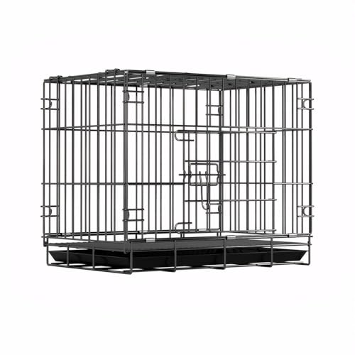 Hunde Transportbox Faltbar mit Kunststoff Fangkorb Doppeltür Hundekäfig für Innen und Außen Reise Training Hunde Transportbox Faltbar mit Kunststoff Fangkorb Doppeltür Hundekäfig für Innen und Außen Reise Training von Generisch