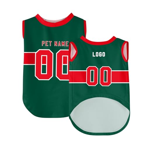 Hunde-Trikot, personalisierbar, für den Sommer, atmungsaktiv, mit Namen/Text/Foto/Logo für Hunde, Welpen, Katzen, Kätzchen Hunde-Trikot, personalisierbar, für den Sommer, atmungsaktiv, mit Namen/Text/Foto/Logo für Hunde, Welpen, Katzen, Kätzchen von Generisch