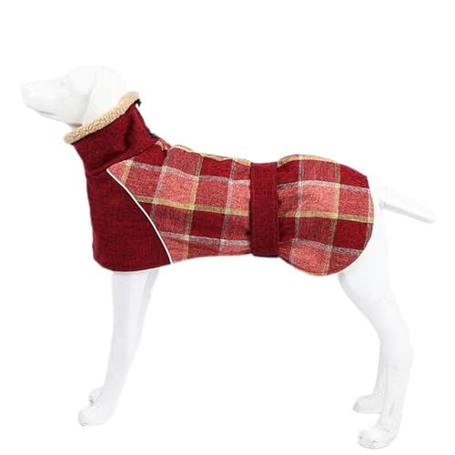 Hunde-Wintermantel, warme Hundejacke mit Fleecefutter, reflektierender Rollkragen, Schneeanzug für kaltes Wetter, Schneeanzug mit Loch für Geschirr, für kleine, mittelgroße und große Hunde, von Generisch