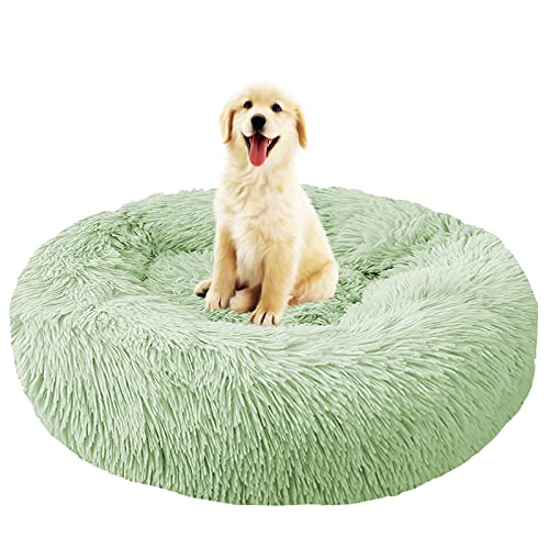 Hunde- und Katzenbett, lang, Plüsch, waschbar, flauschig, rund, beruhigend, Donut-Haustierbett, weich, abnehmbar, mit rutschfester Unterseite, maschinenwaschbar, für warmen Schlaf Hunde- und Katzenbett, lang, Plüsch, waschbar, flauschig, rund, beruhigend, Donut-Haustierbett, weich, abnehmbar, mit rutschfester Unterseite, maschinenwaschbar, für warmen Schlaf von Generisch