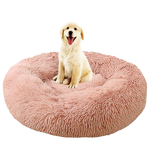 Hunde- und Katzenbett, lang, Plüsch, waschbar, flauschig, rund, beruhigend, Donut-Haustierbett, weich, abnehmbar, mit rutschfester Unterseite, maschinenwaschbar, für warmen Schlaf Hunde- und Katzenbett, lang, Plüsch, waschbar, flauschig, rund, beruhigend, Donut-Haustierbett, weich, abnehmbar, mit rutschfester Unterseite, maschinenwaschbar, für warmen Schlaf von Generisch