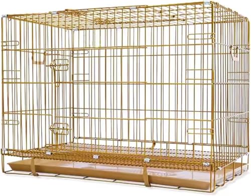 Hunde- und Katzenkäfige mit Tablett, starke Tragfähigkeit, verstärktes Design für Kleintiere, 91 x 56 x 67 cm von Generisch