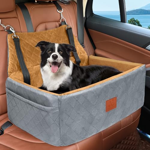 Hundeautositz für mittelgroße und große Hunde, waschbarer Haustier-Autositz mit Sicherheitsleinen und Aufbewahrungstaschen, abnehmbares Hundebett für Rücksitz, passend für Hunde unter 25 kg Hundeautositz für mittelgroße und große Hunde, waschbarer Haustier-Autositz mit Sicherheitsleinen und Aufbewahrungstaschen, abnehmbares Hundebett für Rücksitz, passend für Hunde unter 25 kg von Generisch