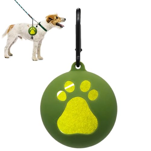 Hundeballhalter für Gürtel, Silikon-Tennisballhalter, freihändige Hundebefestigung, tragbares Haustierspielzeug für Hund, Welpen, Outdoor von Generisch