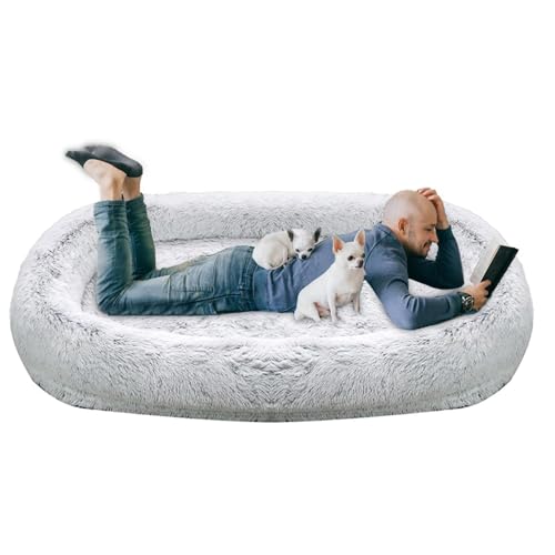 Hundebett für Erwachsene, thermisch, waschbar, Haustierkissen, für den Innenbereich, Katzen-Höhlen, gemütliche Welpencouch mit erhöhten Kanten, Plüschkissen für und Winter Hundebett für Erwachsene, thermisch, waschbar, Haustierkissen, für den Innenbereich, Katzen-Höhlen, gemütliche Welpencouch mit erhöhten Kanten, Plüschkissen für und Winter von Generisch