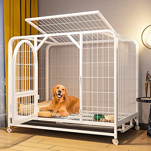 Hundebox und Laufstall, extra großer Edelstahlkäfig mit verriegelbarer Tür und Rädern, herausnehmbares Tablett für große Haustiere, 61 x 45 x 55 cm Hundebox und Laufstall, extra großer Edelstahlkäfig mit verriegelbarer Tür und Rädern, herausnehmbares Tablett für große Haustiere, 61 x 45 x 55 cm von Generisch