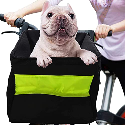 Hundefahrradkorb, Lenker, Haustier-Fahrradtasche für kleine und mittelgroße Hunde und Katzen, abnehmbare und verstellbare vordere Hundetragetasche für Radabenteuer von Generisch