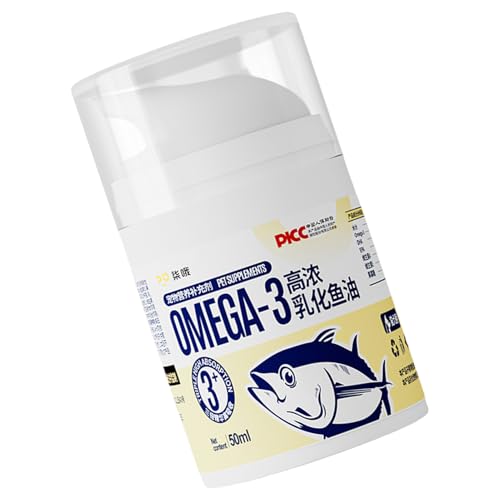 Hundefischöl -Nahrungsergänzungsmittel - Drücken Sie Typ -Spender, flüssiger -Stütze | Reines Fischöl mit 1,69 Unzen Flaschengröße, Wellness Nutrition Booster während der täglichen Fütterung von Hundefischöl -Nahrungsergänzungsmittel - Drücken Sie Typ -Spender, flüssiger -Stütze | Reines Fischöl mit 1,69 Unzen Flaschengröße, Wellness Nutrition Booster während der täglichen Fütterung von von Generisch