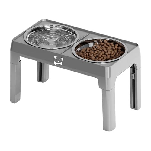 Hundefutter- Und Wassernapf Set, rutschfeste Futter- Und Wassernäpfe Für Hunde, 5 Höhen Verstellbar Hoch Futterstation Für Hunde Katzen Welpen Große Mittelkleine Rassen Hundefutter- Und Wassernapf Set, rutschfeste Futter- Und Wassernäpfe Für Hunde, 5 Höhen Verstellbar Hoch Futterstation Für Hunde Katzen Welpen Große Mittelkleine Rassen von Generisch