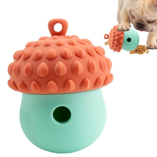 Hundefutterball, Hundeleckerli-Spender - Spielzeug für Hundesnacks - Eichelförmiger Hundespielzeugball, Langeweile-Buster-Spielzeug für Hunde, interaktiver Hundeball, Welpentraining, Haustierspielzeug Hundefutterball, Hundeleckerli-Spender - Spielzeug für Hundesnacks - Eichelförmiger Hundespielzeugball, Langeweile-Buster-Spielzeug für Hunde, interaktiver Hundeball, Welpentraining, Haustierspielzeug von Generisch