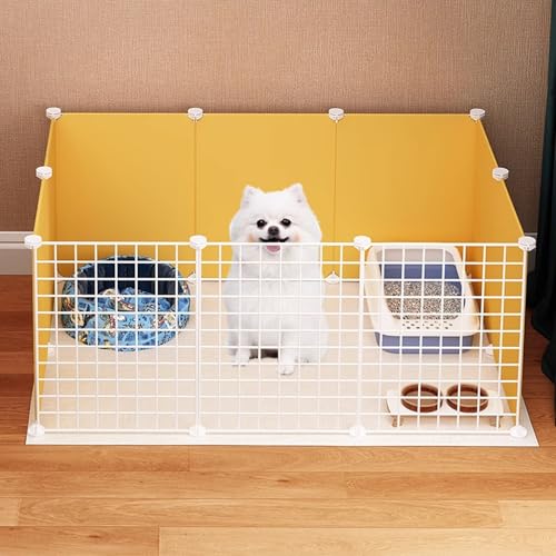 Hundegehege Laufstall, tragbar, zusammenklappbar, einfach zu installieren, Drahtzaun für kleine und mittelgroße Hunde und Katzen von Generisch