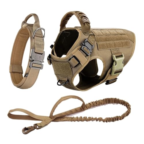Hundegeschirr und Leine, Set mit Hundegeschirr und Halsband für mittelgroße und große Hunde, verstellbar Hundegeschirr und Leine, Set mit Hundegeschirr und Halsband für mittelgroße und große Hunde, verstellbar von Generisch
