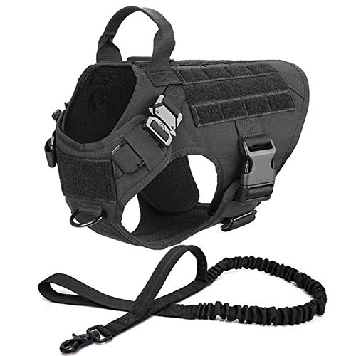 Hundegeschirr und Leine Set für große Hunde - Verstellbare Weste mit Metallschnalle zum Training und Spazierengehen, ideal für Deutsche Schäferhunde Hundegeschirr und Leine Set für große Hunde - Verstellbare Weste mit Metallschnalle zum Training und Spazierengehen, ideal für Deutsche Schäferhunde von Generisch