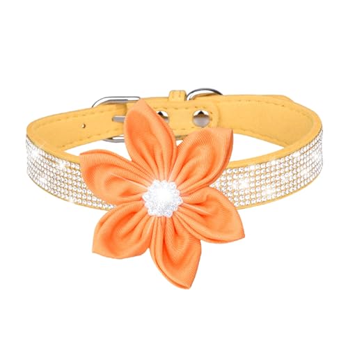 Hundehalsband GroßE Hunde Haustierhalsband, glänzendes Strass-Hundehalsband, kleine mittelgroße Hundeleine, Mikrofaser-Katzenhalsband Klassische HundehalsbäNder (M, C) von Generisch