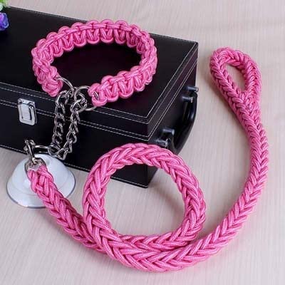 Hundehalsband und Leine Set - Handgefertigtes Doppelstrangseil mit Metall-P-Kettenschnalle - Langlebiges Trainings- und Kletterseil für Haustiere - Praktisches Hundezubehör Hundehalsband und Leine Set - Handgefertigtes Doppelstrangseil mit Metall-P-Kettenschnalle - Langlebiges Trainings- und Kletterseil für Haustiere - Praktisches Hundezubehör von Generisch