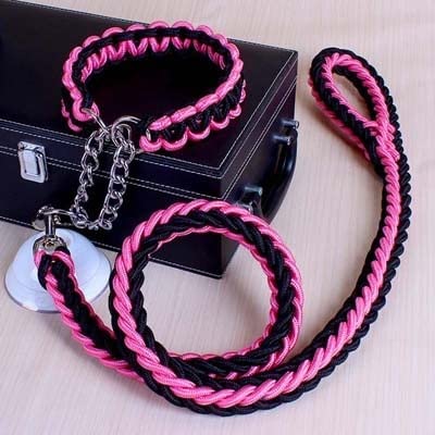 Hundehalsband und Leine Set - Handgefertigtes Doppelstrangseil mit Metall-P-Kettenschnalle - Langlebiges Trainings- und Kletterseil für Haustiere - Praktisches Hundezubehör Hundehalsband und Leine Set - Handgefertigtes Doppelstrangseil mit Metall-P-Kettenschnalle - Langlebiges Trainings- und Kletterseil für Haustiere - Praktisches Hundezubehör von Generisch