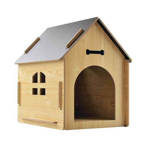 Hundehaus aus Holz - Hundehütte Mit Fenster Innen Und Outdoor Access | Dog Hutch Retreat House, Regenhaus Für Terrasse, Patio, Hof Hundehaus aus Holz - Hundehütte Mit Fenster Innen Und Outdoor Access | Dog Hutch Retreat House, Regenhaus Für Terrasse, Patio, Hof von Generisch
