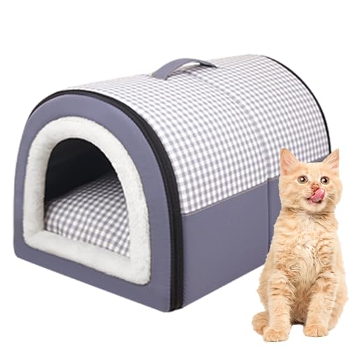 Hundehausbett, Hundehütte Mit Heizung, Katzenhöhlenbett Indoor Katzenhaus, Hundehütte Weiche, Waschbare Hundehütte, Höhle Katzenhütte, Spritzwassergeschütztes, Rutschfestes Katzenhaus, 45x32x35cm Hundehausbett, Hundehütte Mit Heizung, Katzenhöhlenbett Indoor Katzenhaus, Hundehütte Weiche, Waschbare Hundehütte, Höhle Katzenhütte, Spritzwassergeschütztes, Rutschfestes Katzenhaus, 45x32x35cm von Generisch