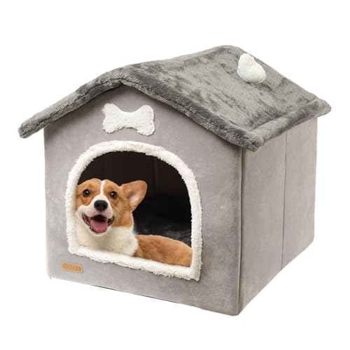 Hundehütte Für Den Innenbereich – Faltbare Geschlossene Hundehütte, Faltbares Hundehüttenbett, Hundehütte Für Kleine Mittelgroße Haustiere Hundehütte Für Den Innenbereich – Faltbare Geschlossene Hundehütte, Faltbares Hundehüttenbett, Hundehütte Für Kleine Mittelgroße Haustiere von Generisch