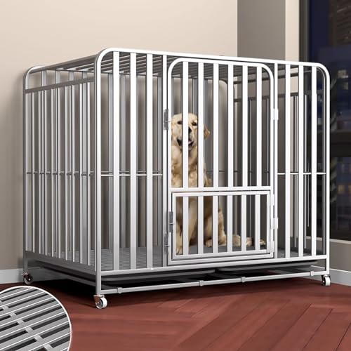 Hundehütte für den Innenbereich mit herausnehmbarem Tablett, feststellbaren Rädern und vollseitigem Rohrdesign für große / mittlere Hunde – sichere und praktische Haustierhauslösung Hundehütte für den Innenbereich mit herausnehmbarem Tablett, feststellbaren Rädern und vollseitigem Rohrdesign für große / mittlere Hunde – sichere und praktische Haustierhauslösung von Generisch
