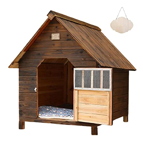 Hundehütte für draußen, wasserdicht, mit Tür und Kissen, idealer Unterschlupf für kleine, mittelgroße und große Hunde Hundehütte für draußen, wasserdicht, mit Tür und Kissen, idealer Unterschlupf für kleine, mittelgroße und große Hunde von Generisch