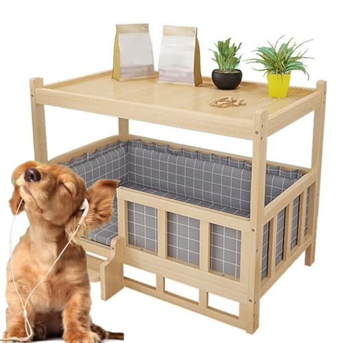 Hundehütte und Nachttisch aus Holz – Haustierbett aus Massivholz für den Innenbereich – geeignet für Golden Retriever, Teddy und mehr – Universelles Haustiermöbel Hundehütte und Nachttisch aus Holz – Haustierbett aus Massivholz für den Innenbereich – geeignet für Golden Retriever, Teddy und mehr – Universelles Haustiermöbel von Generisch