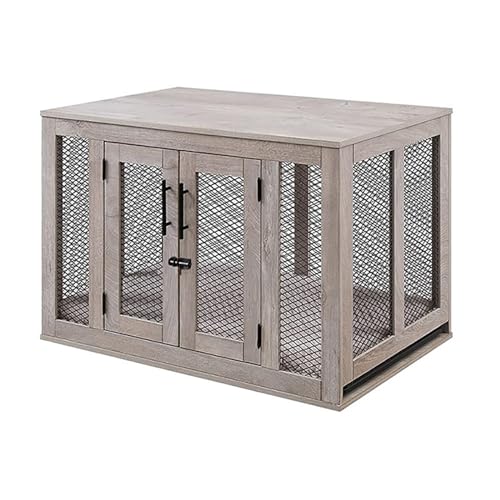 Hundekäfig-Möbel aus Holz, großes dekoratives Haus für kleine und mittelgroße Hunde bis zu 65,8 kg – Beistelltisch für den Innenbereich am Beistelltisch Hundekäfig-Möbel aus Holz, großes dekoratives Haus für kleine und mittelgroße Hunde bis zu 65,8 kg – Beistelltisch für den Innenbereich am Beistelltisch von Generisch