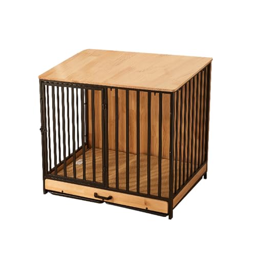 Hundekäfig aus Edelstahl, robuster Indoor-Haustierkäfig mit abnehmbarem Tablett und bequemer Unterlage für große Rassen Hundekäfig aus Edelstahl, robuster Indoor-Haustierkäfig mit abnehmbarem Tablett und bequemer Unterlage für große Rassen von Generisch