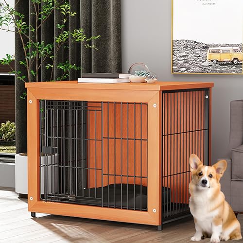 Hundekäfig aus Holz Beistelltisch TV Ständer Modern Dekorative Hundekäfig Haus Perfekt für Kleine Mittlere Große Hunde Mit Mehrzweck Abnehmbarem Tablett Hundekäfig aus Holz Beistelltisch TV Ständer Modern Dekorative Hundekäfig Haus Perfekt für Kleine Mittlere Große Hunde Mit Mehrzweck Abnehmbarem Tablett von Generisch