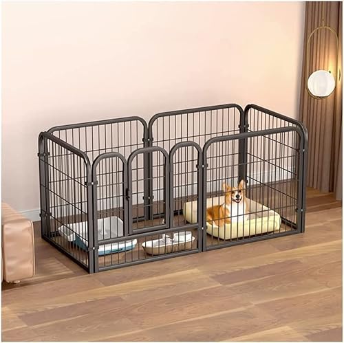 Hundekäfig aus Metall, Hundepaneel, Haustier-Laufstall, Welpenlaufstall, für kleine/große Hunde, Übungskäfig für drinnen und draußen Hundekäfig aus Metall, Hundepaneel, Haustier-Laufstall, Welpenlaufstall, für kleine/große Hunde, Übungskäfig für drinnen und draußen von Generisch
