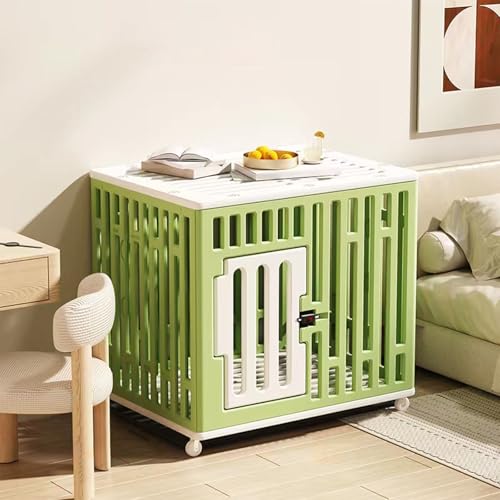 Hundekäfig für kleine und mittelgroße Hunde aus PE-Kunststoff mit Rädern, Fluchtschutz und Schloss - Ideal für Zuhause Hundekäfig für kleine und mittelgroße Hunde aus PE-Kunststoff mit Rädern, Fluchtschutz und Schloss - Ideal für Zuhause von Generisch