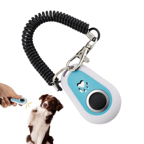 Hundeklicker, zweifarbiger Haustier- -Trainer für Hunde, Tierverhaltensunterstützung mit Handgelenkschlaufe, ovales Design für kleine, mittelgroße und große Rassen Hundeklicker, zweifarbiger Haustier- -Trainer für Hunde, Tierverhaltensunterstützung mit Handgelenkschlaufe, ovales Design für kleine, mittelgroße und große Rassen von Generisch