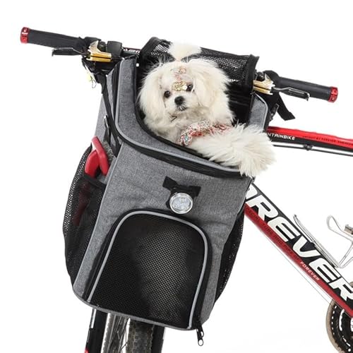 Hundekorbträger für Fahrrad, Haustier-Tragetasche Rucksack mit reflektierenden Bändern und 2 offenen Türen, weiche Seiten Hundetrage für kleine Katzen und Hunde von Generisch