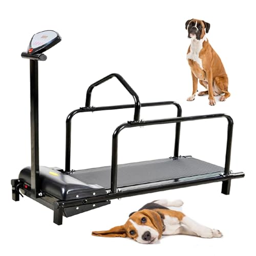 Hundelaufband für mittelgroße Hunde, Elektrisches Indoor Pet Laufband, Training Gerät bis 80kg, Geschwindigkeiten von 0,8-6km/h von Generisch