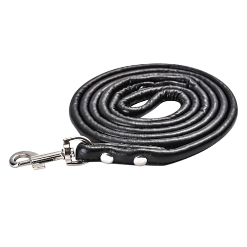 Hundeleine GroßE Hunde, Pu-Kordelzug FüR Haustiere Autogeschirr Hundeleinen Einziehbare Gepolsterte Elastische Reflektierende Leine Schleppleine Elchlederleine (Black, S) von Generisch