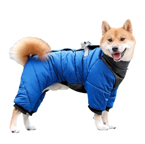 Hundemantel, wasserdicht, mit Beinen und Geschirr, D-Ringe, reflektierende Jacke, Weste für kaltes Wetter, geeignet für kleine, mittelgroße und große Hunde Hundemantel, wasserdicht, mit Beinen und Geschirr, D-Ringe, reflektierende Jacke, Weste für kaltes Wetter, geeignet für kleine, mittelgroße und große Hunde von Generisch