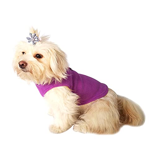 Hundemantel Hundejacke Weihnachten Rentier Kostüm Fleece-Pulli Weste Tiere Winter und halten Sie warme Herbstkleidung Hund Kleidung Hundepullover 25 cm (Purple, XL) von Generisch