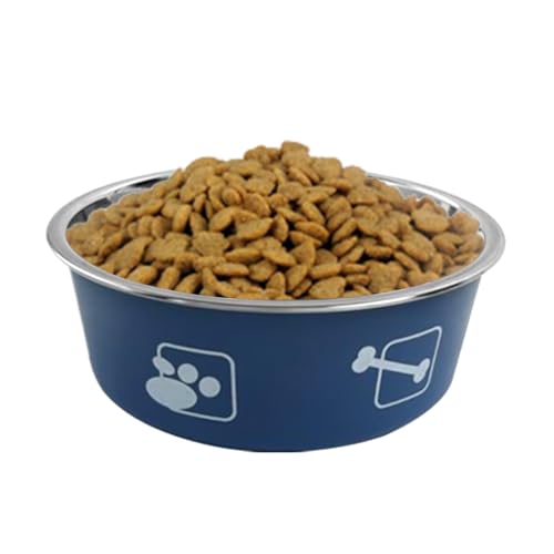 Hundenäpfe aus Edelstahl – bedruckte Katzen-Edelstahlnäpfe – rutschfeste Haustierschalen für Welpen, Frettchen, Zuhause, Hof, Terrasse, Zwinger, Outdoor, Kiste, Bauernhof, Auto, Senior von Generisch