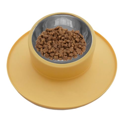 Hundenapf – Hundenäpfe | Wassernapf für Hunde | kein Kippen | auslaufsicherer Katzen-Wassernapf | rutschfester Haustier-Wassernapf | Silikon-Edelstahl rutschfester Wasser- und Futternapf für Haustiere von Generisch