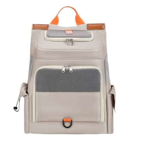 Hunderucksack, tragbar, für Reisen, belüftete Schnalle, Design für Katzen und Welpen, für draußen (Khaki) von Generisch