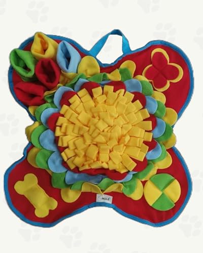 Schnüffelteppich Nolé für Hunde Katzen, Futtermatte, interaktive Trainingsmatte, Schnüffelrasen, Waschbar, 50x50 von Generisch
