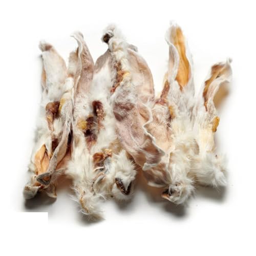 Hundesnackbar - Kaninchenohren mit Fell | Leckerer Snack für Hunde | Natürlicher Kausnack (100g) von Generisch