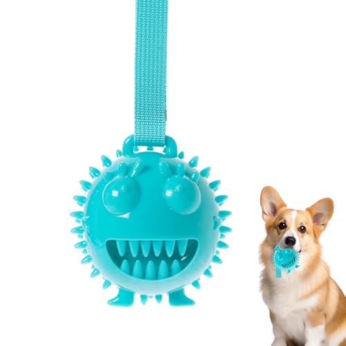 Hundespielzeug-Bälle | einzigartige Tierform mit großem Auge – Mehrzweck-Haustiernahrung auslaufender Quietschball mit Trageseil, Welpenanreicherungsspielzeug für kleine bis große Hunde von Generisch