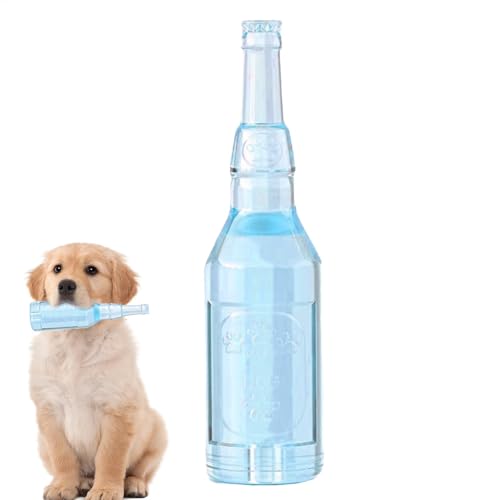 Hundespielzeugflasche – Interaktives Quietschendes Kauspielzeug für Welpen, schwimmendes Tennisball-Spielzeug | Zahntraining-Haustierflasche, langlebiges Apportierspielzeug, weiches Gummi- von Generisch
