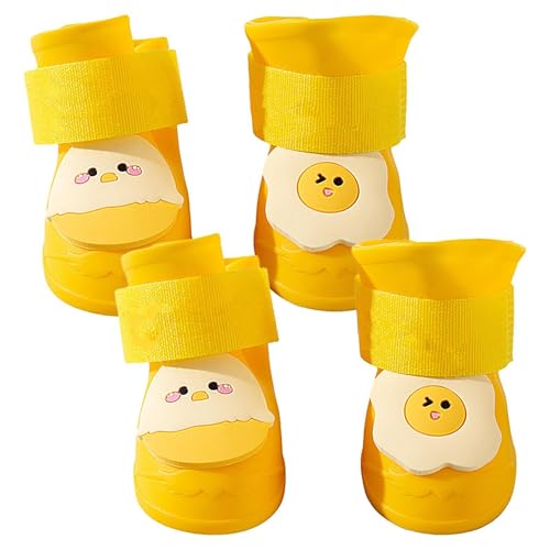 Hundestiefel - wasserdichte Hundestiefel | 4PCS Wasserabweisende Silikon-Regenstiefel für Hunde | rutschfeste Hundestiefel und Pfotenschutz | Niedliche wasserdichte Regenschuhe in -Form für Hunde fü Hundestiefel - wasserdichte Hundestiefel | 4PCS Wasserabweisende Silikon-Regenstiefel für Hunde | rutschfeste Hundestiefel und Pfotenschutz | Niedliche wasserdichte Regenschuhe in -Form für Hunde fü von Generisch