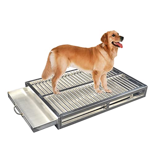 Hundetöpfchentrainer aus Edelstahl, tragbare Haustiertoilette für Heimtraining, Indoor Outdoor für kleine große Hunde Hundetöpfchentrainer aus Edelstahl, tragbare Haustiertoilette für Heimtraining, Indoor Outdoor für kleine große Hunde von Generisch