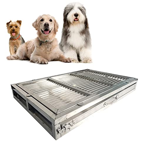 Hundetöpfchentrainer aus Edelstahl mit abschließbarer Ablage für einfaches Einbrechen, große Kapazität für den Innen- und Außenbereich, schützt Böden von Generisch