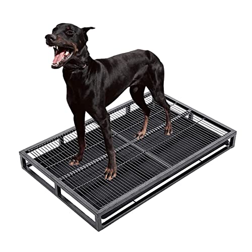 Hundetoilette aus Metall, Töpfchentrainingstablett mit herausziehbarer Wanne für drinnen und draußen, Welpenunterlagenhalter für einfache Einbruch in Wohnungen, Balkonen Hundetoilette aus Metall, Töpfchentrainingstablett mit herausziehbarer Wanne für drinnen und draußen, Welpenunterlagenhalter für einfache Einbruch in Wohnungen, Balkonen von Generisch
