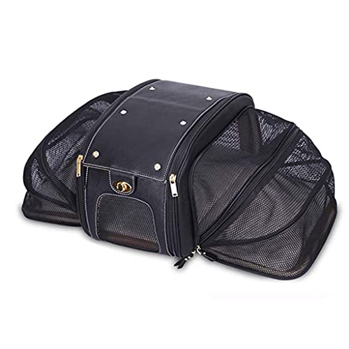Hundetragetasche, Katzentragetasche, erweiterbar, faltbar, von Fluggesellschaften zugelassen, Leder, Haustier-Reisetasche, tragbare Tasche für kleine Hunde und Katzen, Zuhause und Outdoor, klein, Hundetragetasche, Katzentragetasche, erweiterbar, faltbar, von Fluggesellschaften zugelassen, Leder, Haustier-Reisetasche, tragbare Tasche für kleine Hunde und Katzen, Zuhause und Outdoor, klein, von Generisch